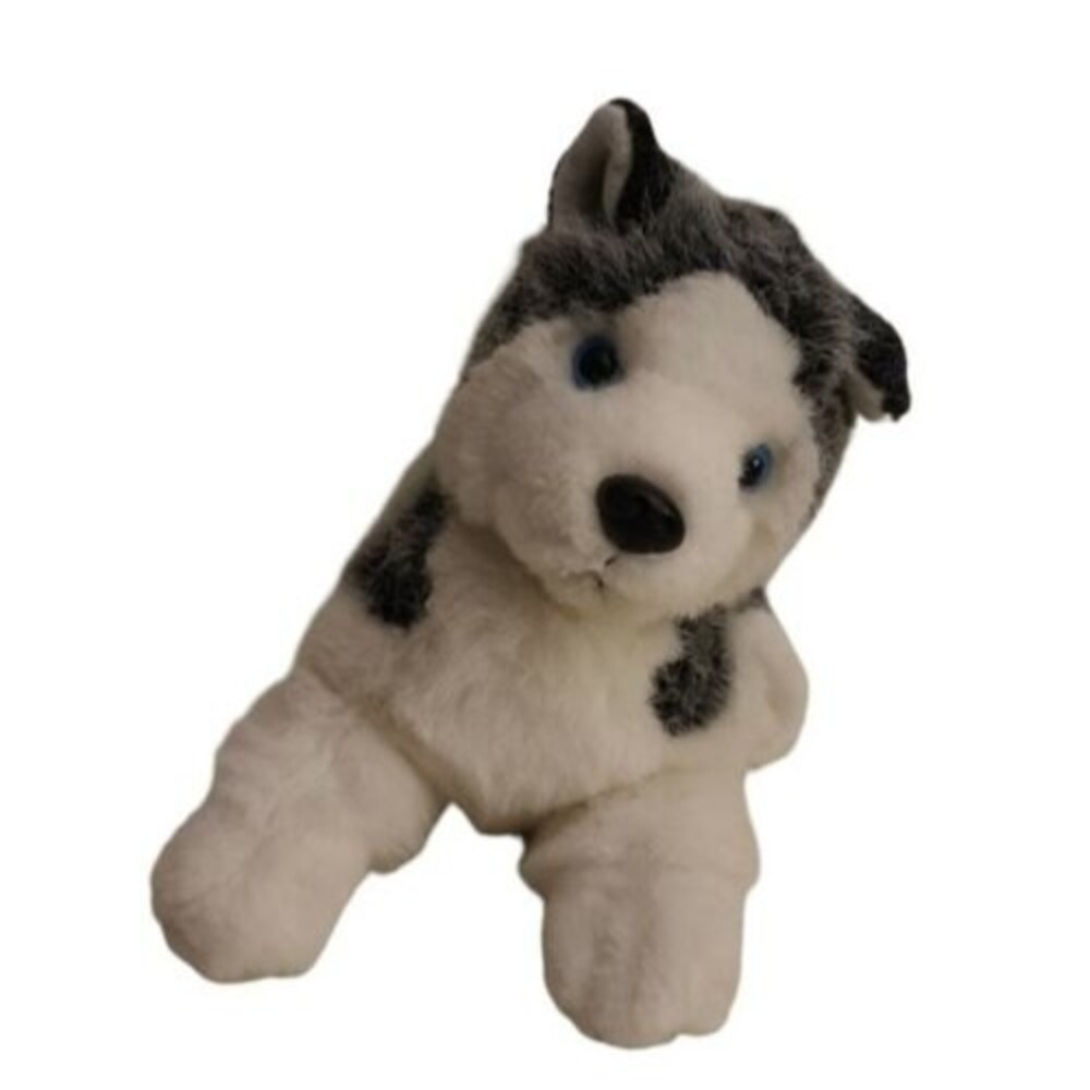 Russ Blizzard Jr Siberian Husky Puppy Plush Toy Gray White Alaskan Malamute